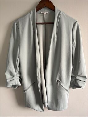 Maurices Light Blue Open Front Blazer Cardigan